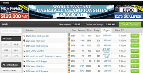 fanduel lobby.